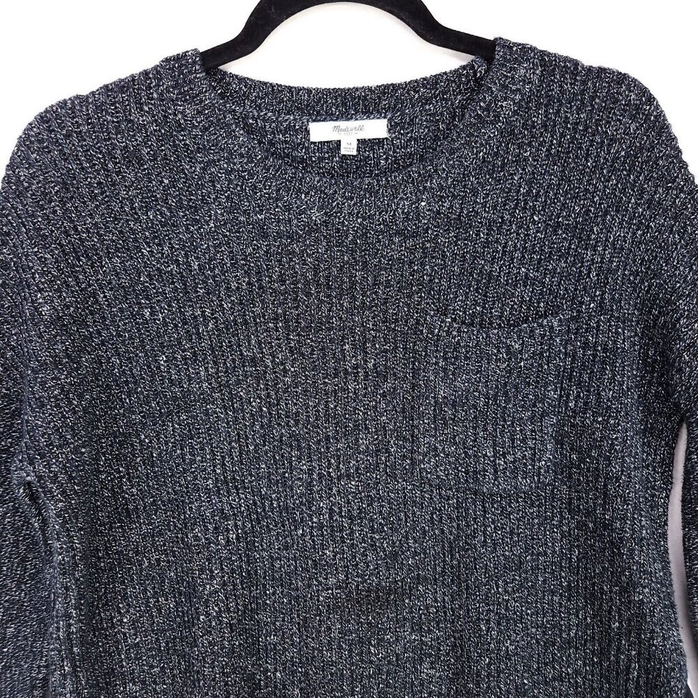 Madewell Pullover Sweater Silk Linen Womens Medium Layered Hem Long Sleeve - Picture 4 of 11